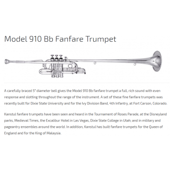 KÈN INSTRUMENTS - TRUMPETS-Model 910 Bb Fanfare Trumpet